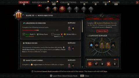 D4 Season Rank Screen