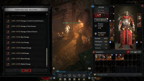 D4 Season 11 Tempering Screen