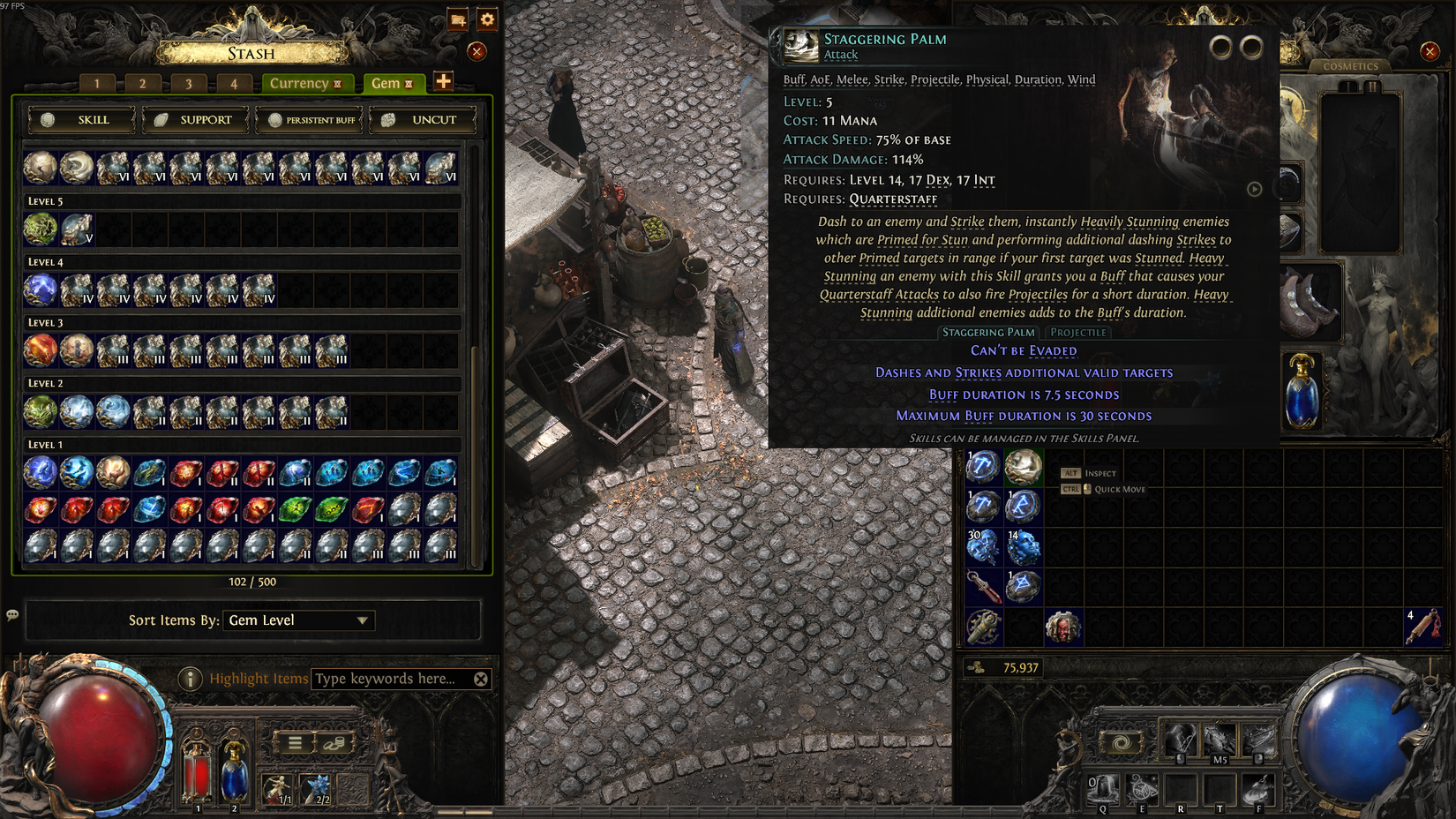 PoE 2 Staggering Palm skill gem