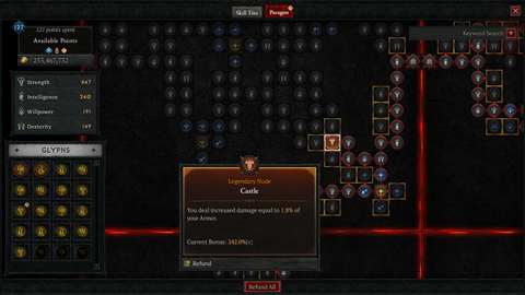 D4 Paladin Castle Legendary Node