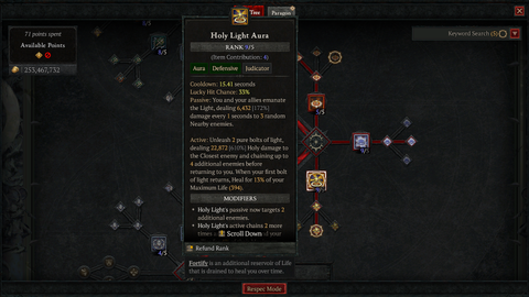 D4 Holy Light Aura skill description