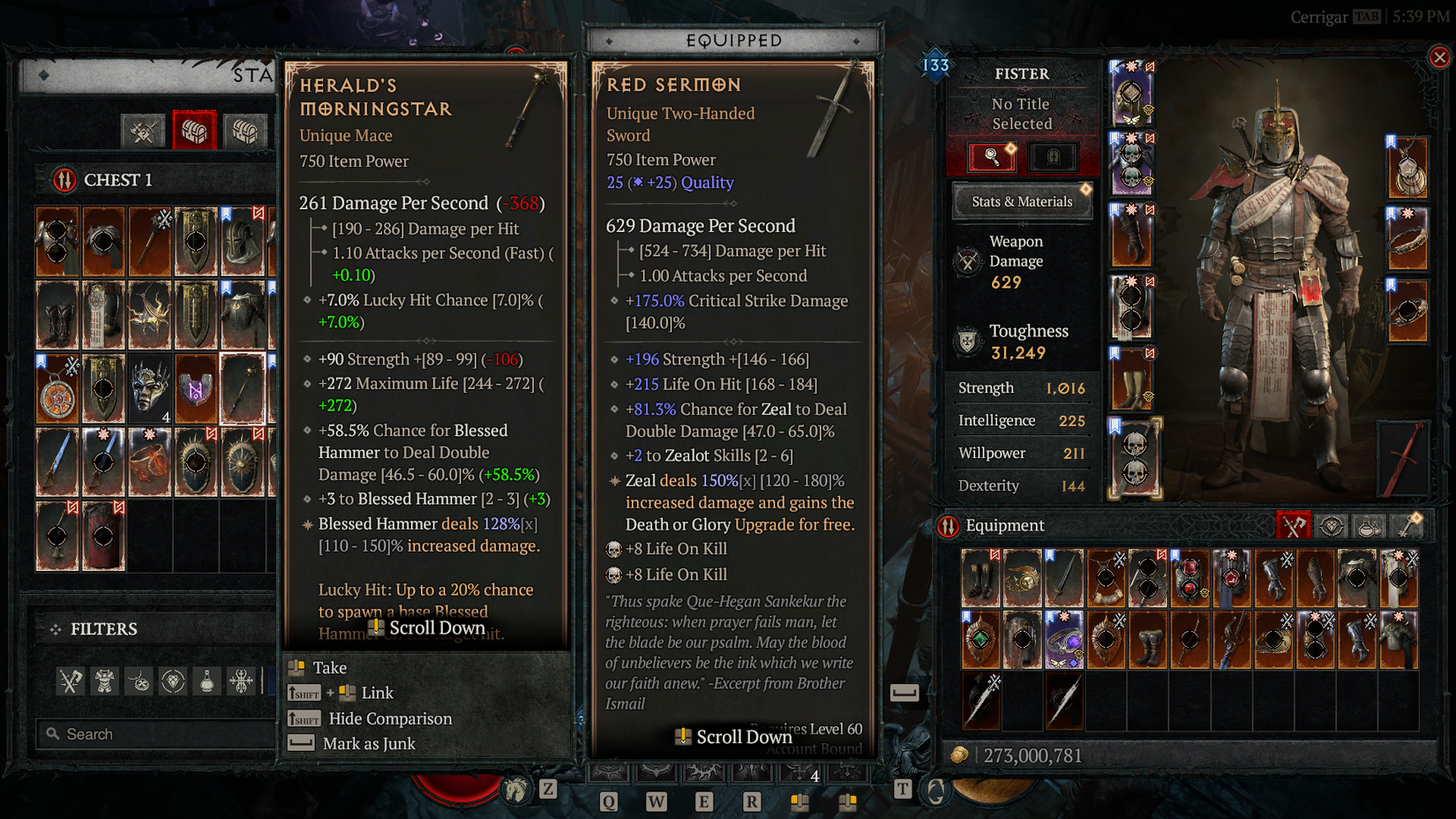 D4 Herald's Morningstar stats