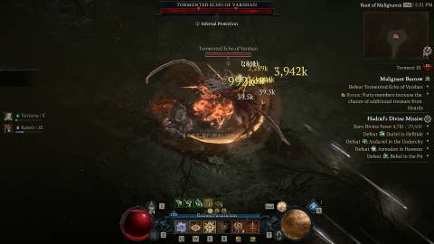 D4 Paladin Varshan fight