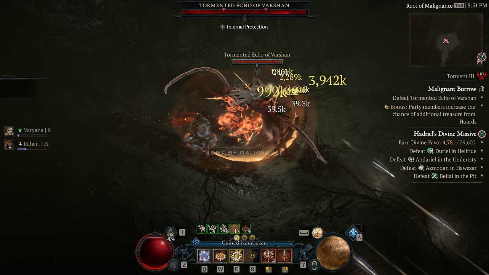 D4 Paladin Varshan fight