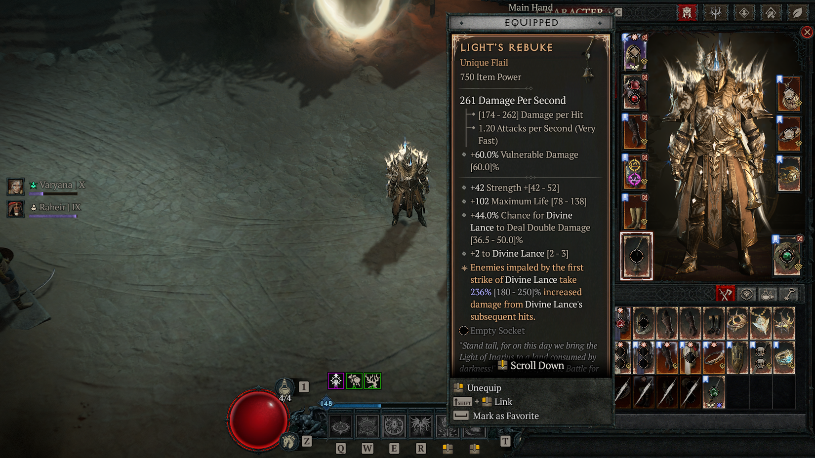 D4 Light's Rebuke stats