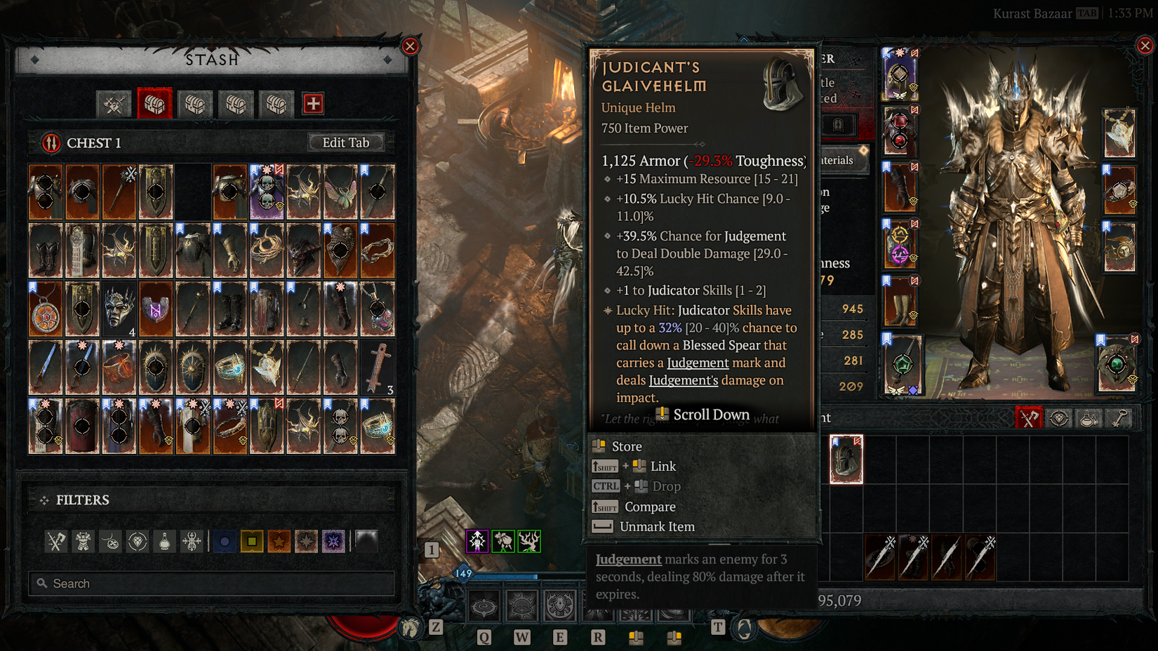 D4 Judican'ts Glaivehelm stats