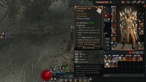 D4 Judgment of Auriel stats