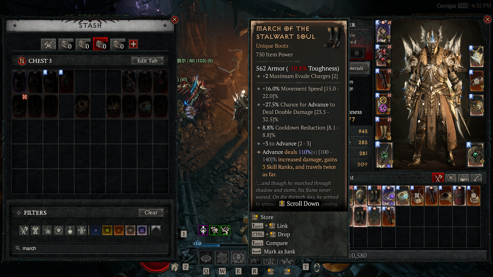 D4 March of the Stalwart Soul stats