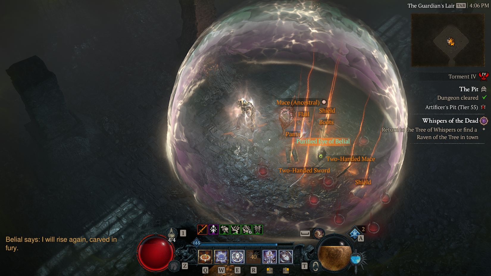 D4 Season 11 Belial Pit boss drops