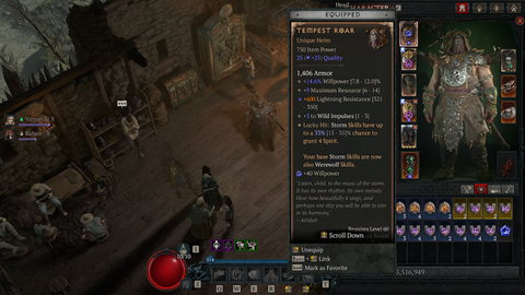 D4 Tempest Roar stats