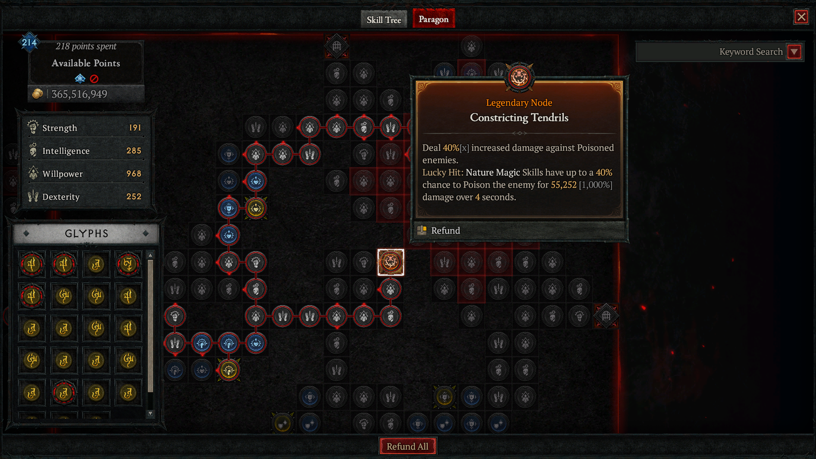 D4 Constricting Tendrils node