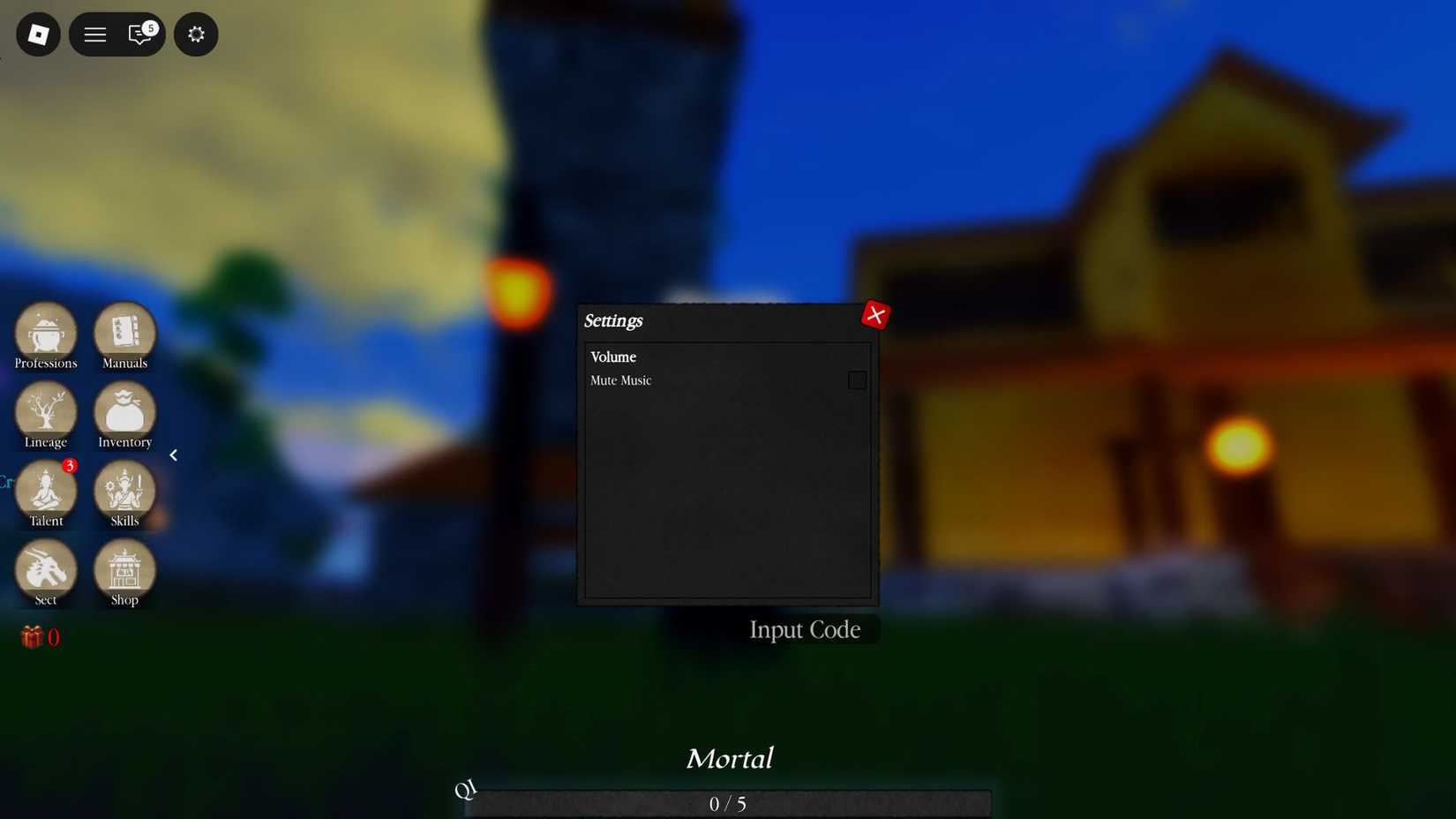 Immortal Cultivation the codes tab