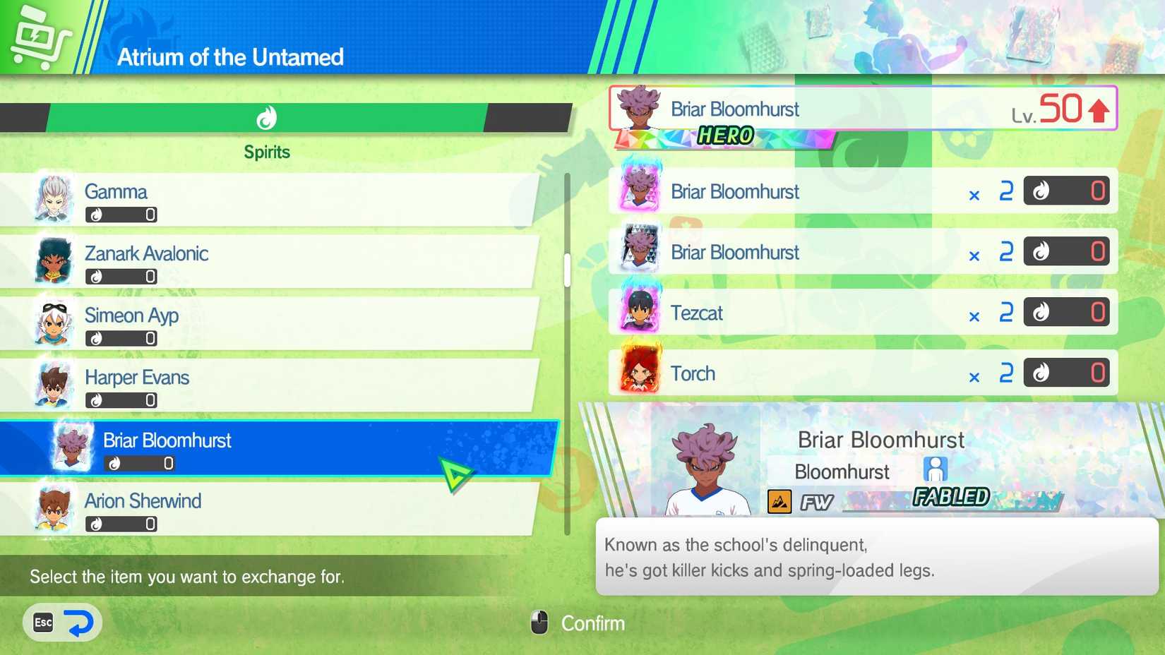 inazuma eleven vr fabled player