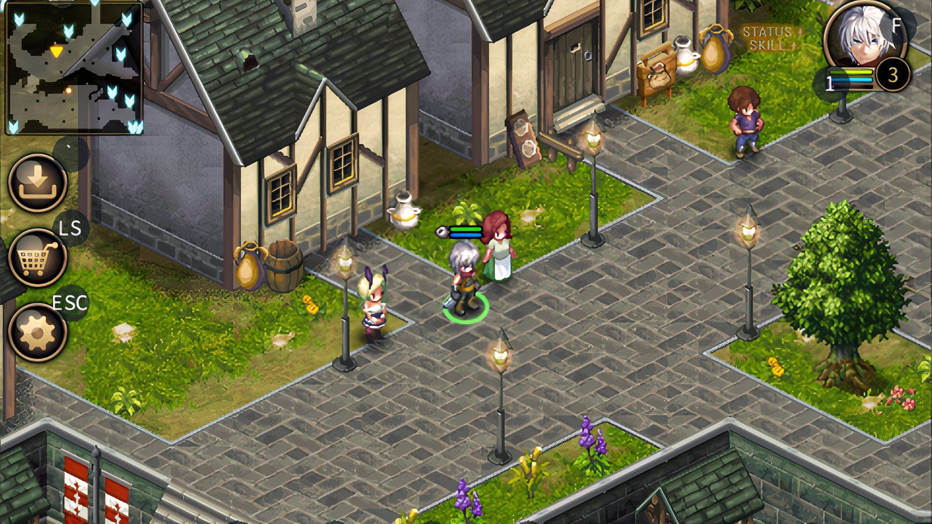 Karakter Inotia 4 di lingkungan game