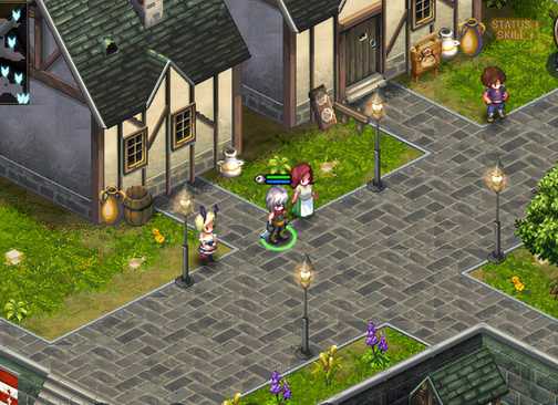 Karakter Inotia 4 di lingkungan game