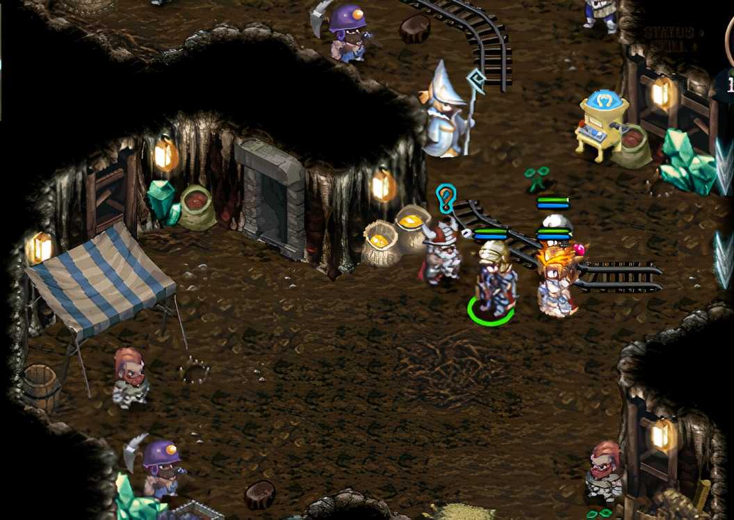 Tampilan gameplay Inotia 4 dengan grafis pixel art