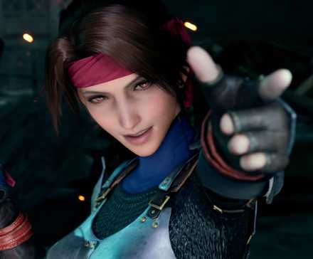 Jessie holding a grenade in Final Fantasy 7 Remake