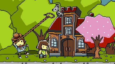 Lassoing a dog in Scribblenauts (2009)