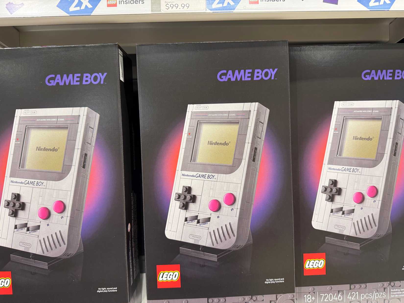 Set LEGO Game Boy - display