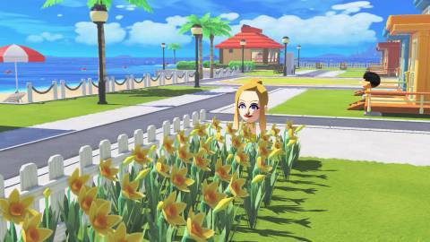 Looking at flowers in Tomodachi Life Living The Dream