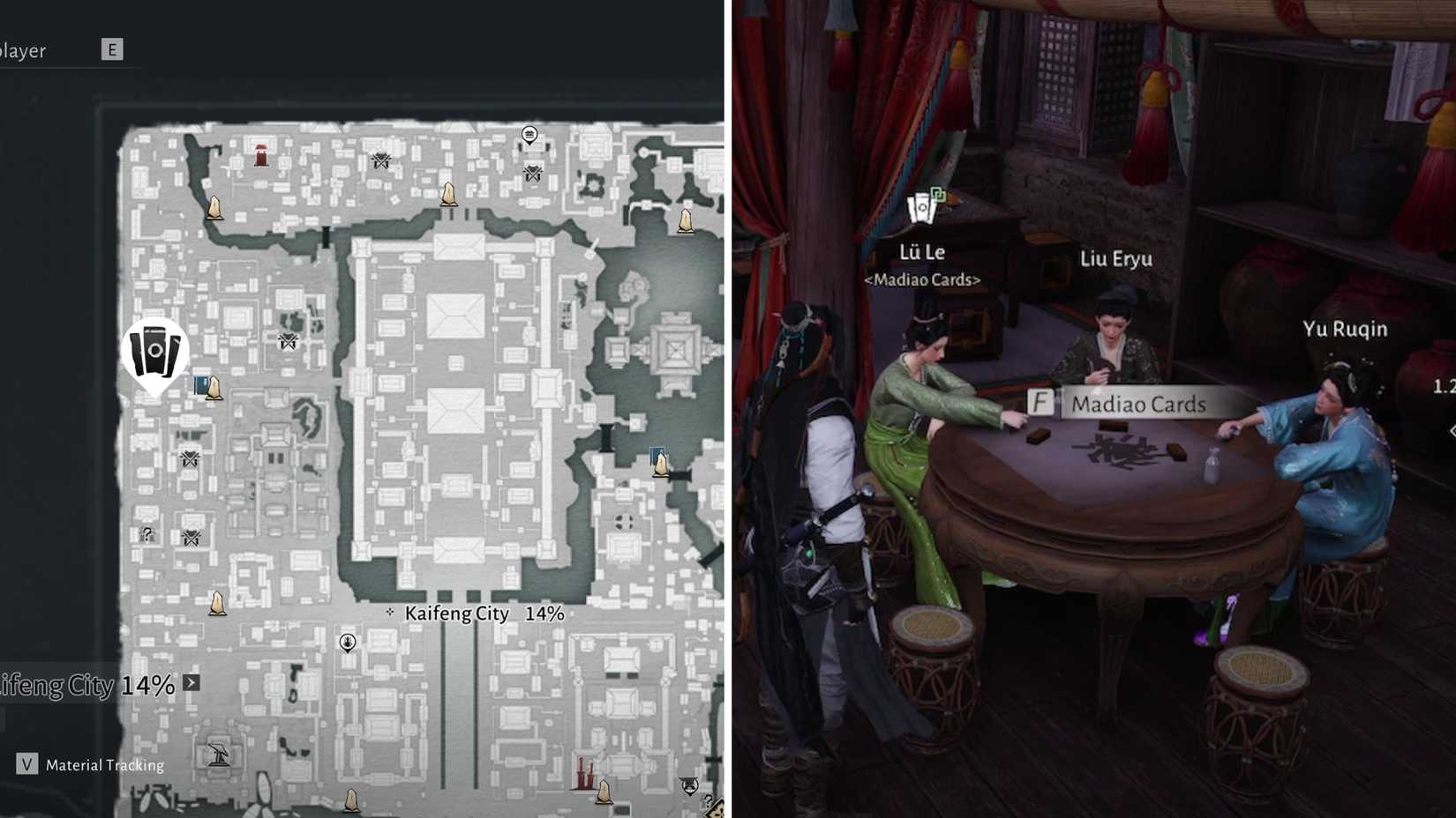 lu le madiao card location where winds meet