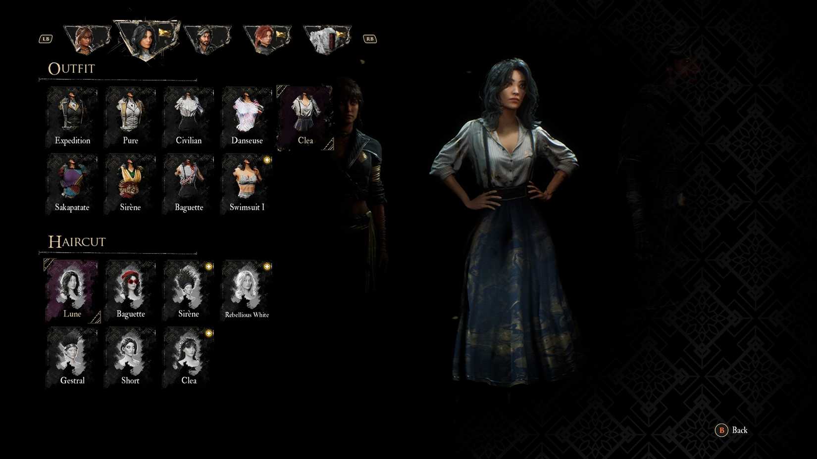 Outfit Clea untuk Lune di Clair Obscur Expedition 33