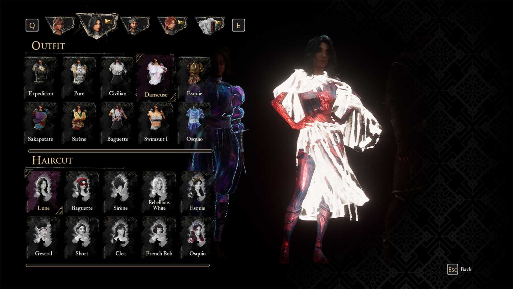 Outfit Danseuse untuk Lune di Clair Obscur Expedition 33