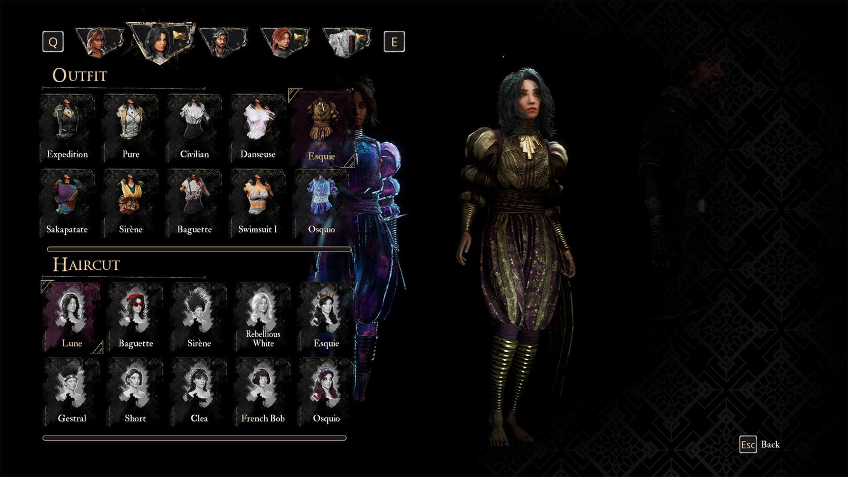 Outfit Esquie untuk Lune di Clair Obscur Expedition 33