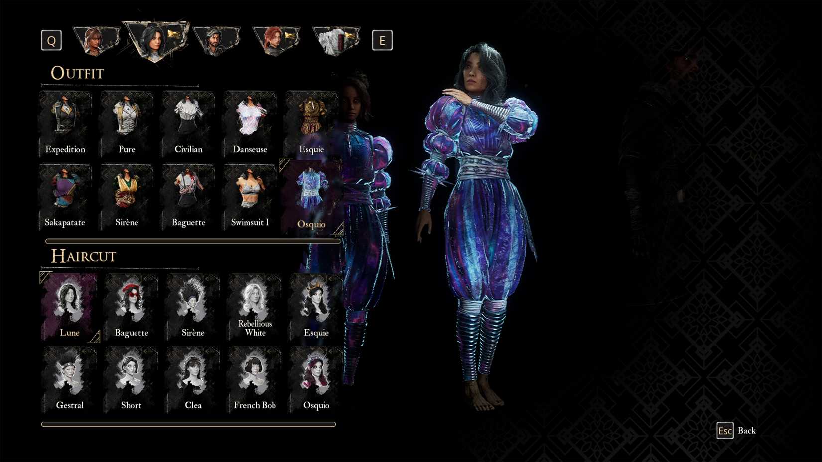 Outfit Osquio untuk Lune di Clair Obscur Expedition 33