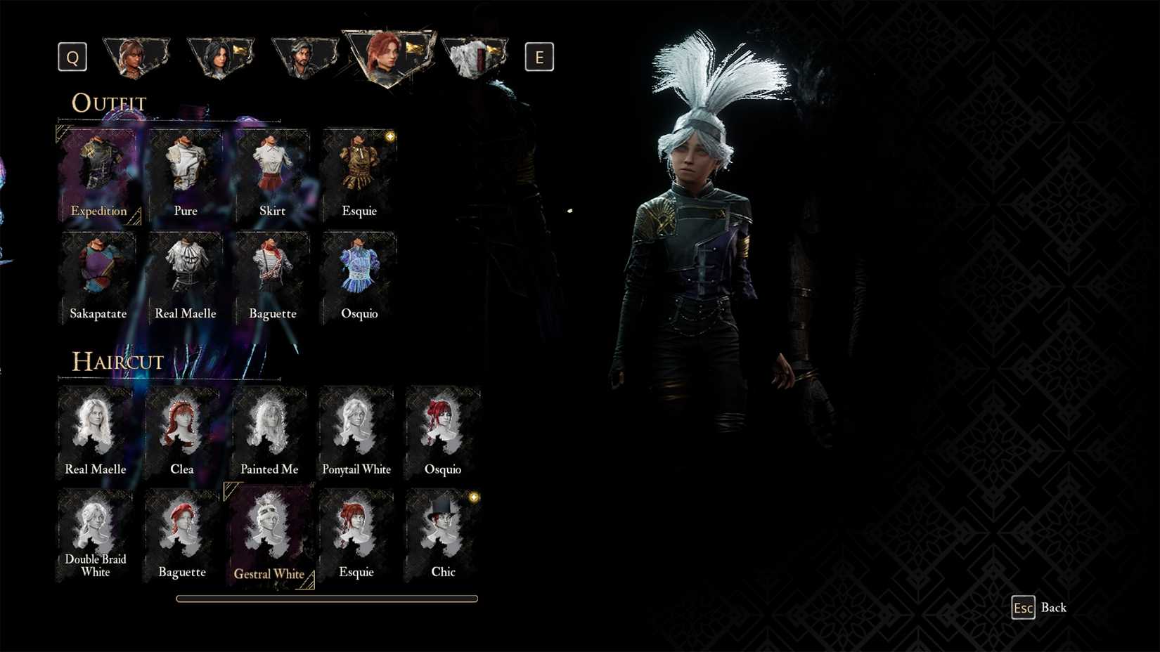 Haircut Gestral White untuk Maelle di Clair Obscur Expedition 33