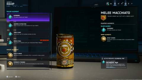 melee macchiato augments for spider fang