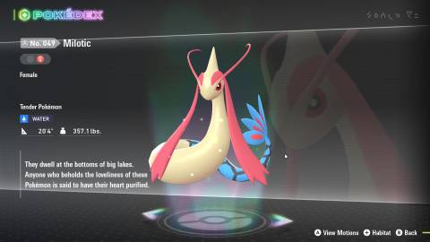 milotic pokemon legends za mega dimension