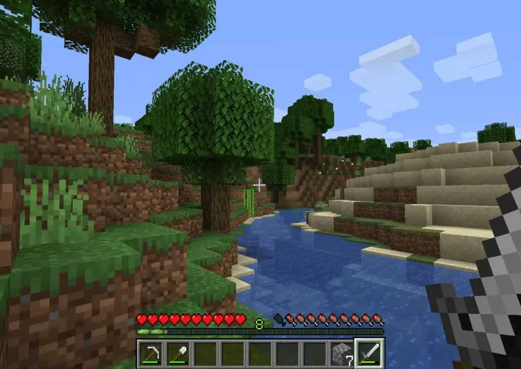 Minecraft Wielding Sword (1)