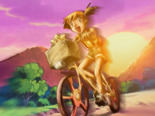 Misty dengan sepedanya