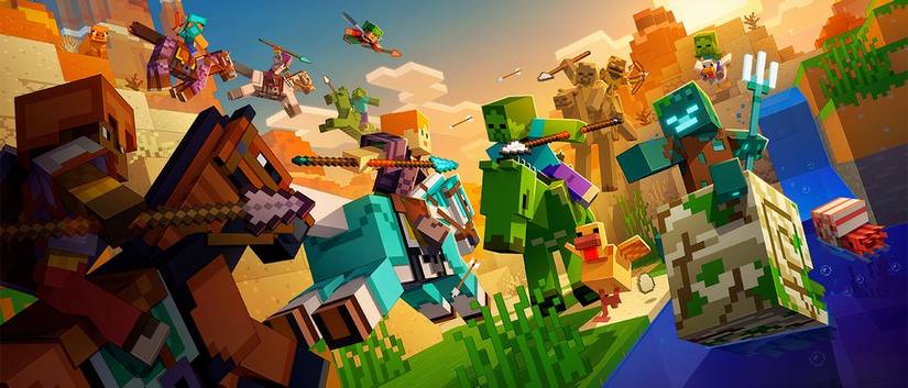 Minecraft Textless Minecraft Releases Mounts of Mayhem Game Drop