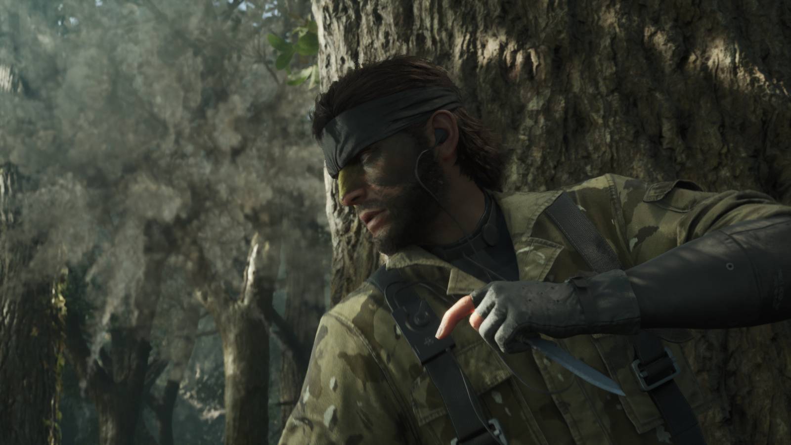Naked Snake dressed in camo in Metal Gear Solid Delta Snake Eater