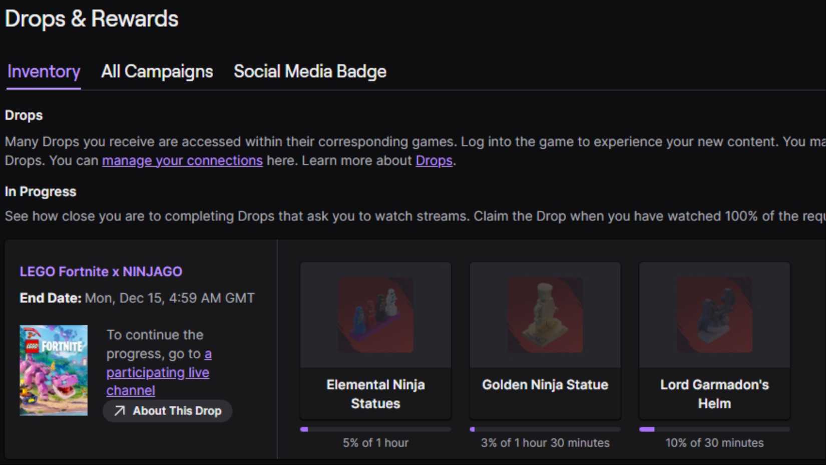 ninjago twitch drops fortnite