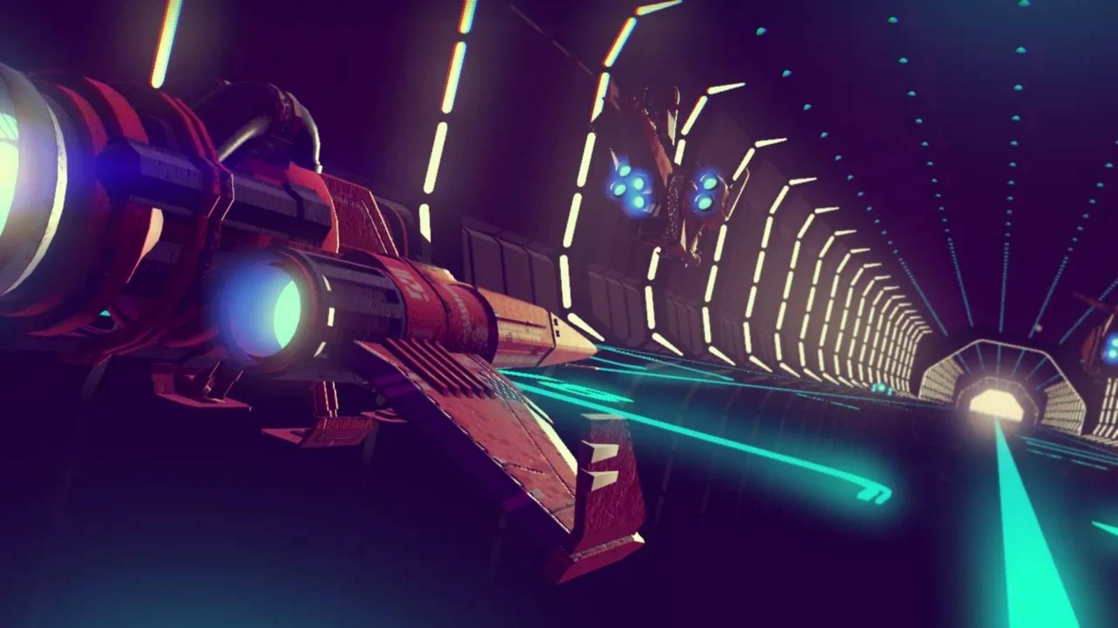 No Man's Sky Spaceships Taking Off From Base 