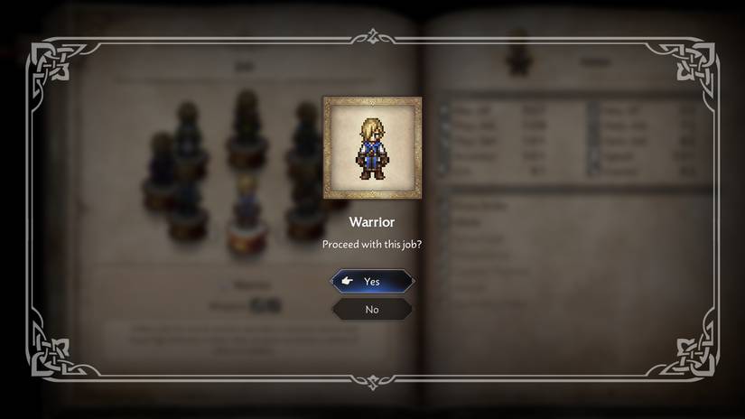 Octopath Traveler 0 choosing Jobs