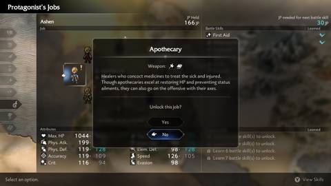 Octopath Traveler 0 Jobs Apothecary