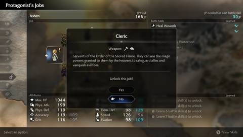 Octopath Traveler 0 Jobs Cleric