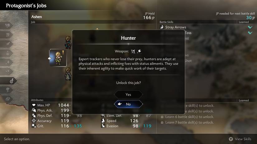 Octopath Traveler 0 Jobs Hunter
