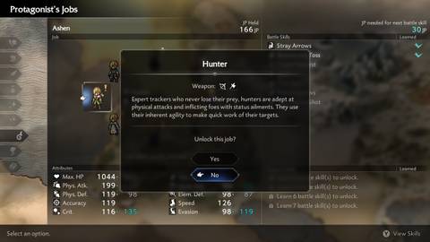 Octopath Traveler 0 Jobs Hunter