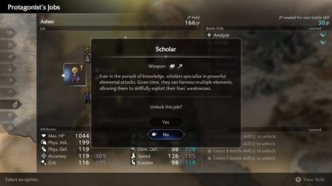 Octopath Traveler 0 Jobs Scholar