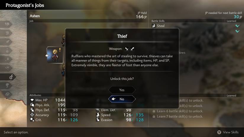 Octopath Traveler 0 Jobs Thief