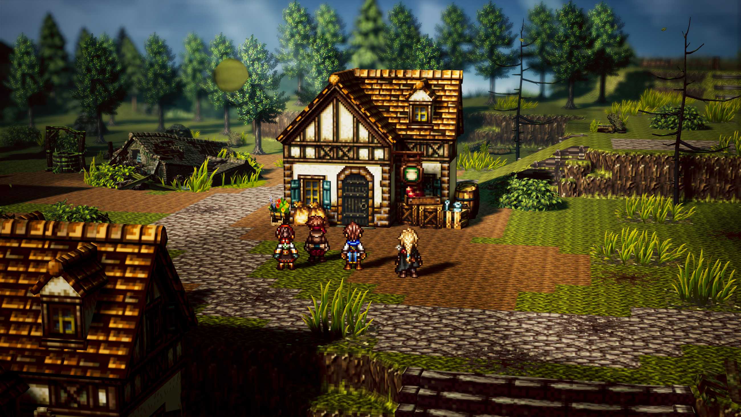 Octopath Traveler 0 Wishvale Building a Store