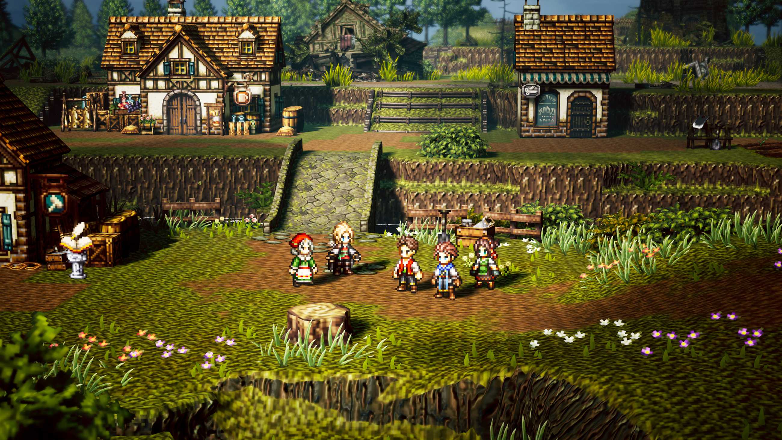 Octopath Traveler 0 Wishvale Town Meeting