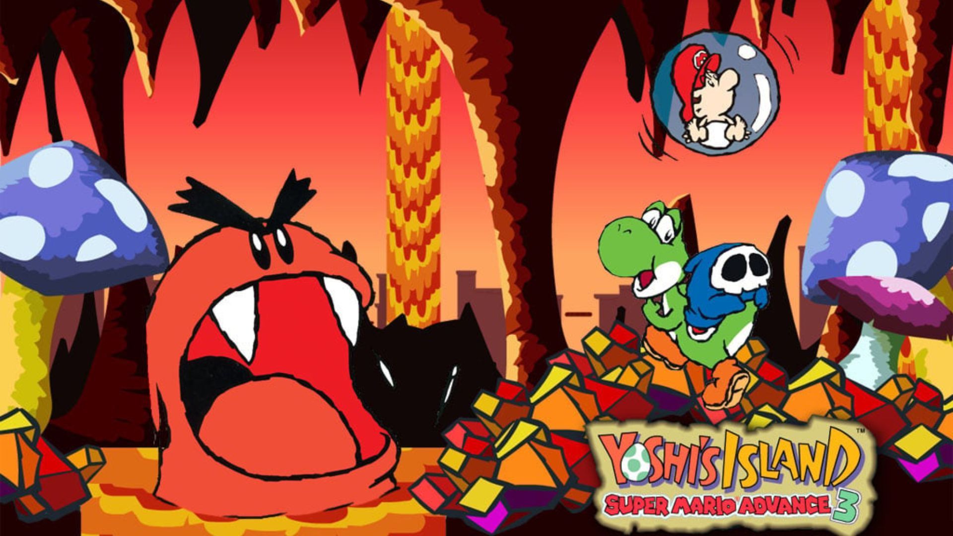 Official art from Yoshi's Island featuring Baby Mario.