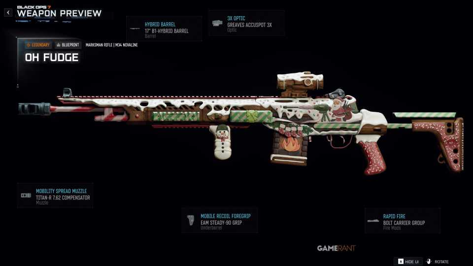 Oh Fudge (Weapon Blueprint)