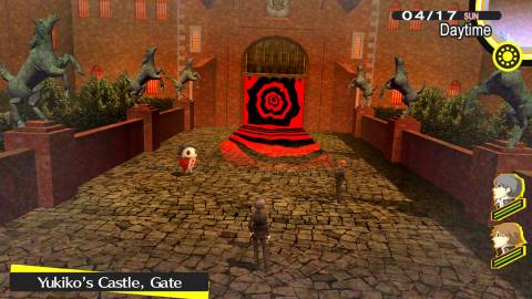 Outside a dungeon in Persona 4